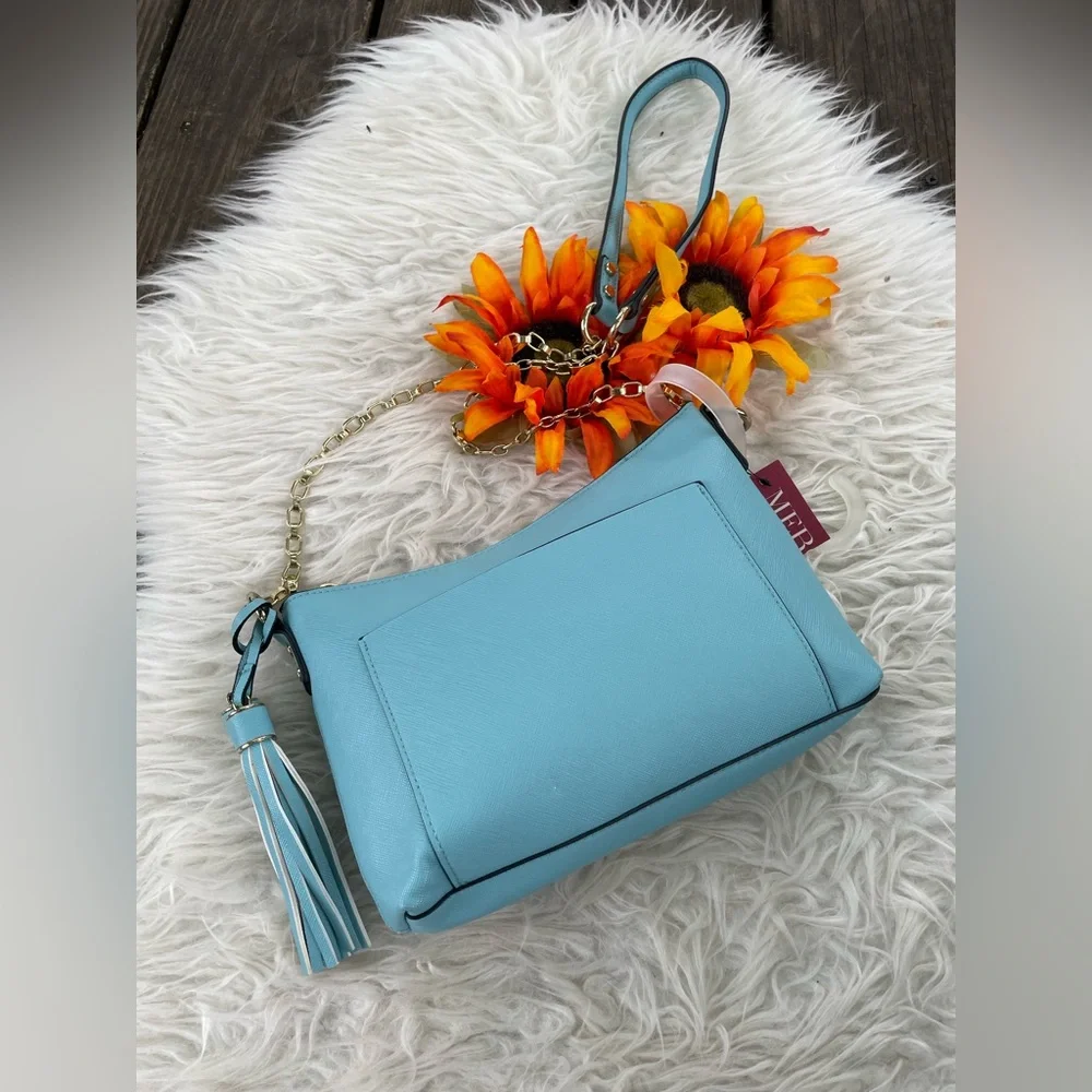 NWT GORGEOUS COLOR crossbody bag with Tassel - Picture 7 of 7